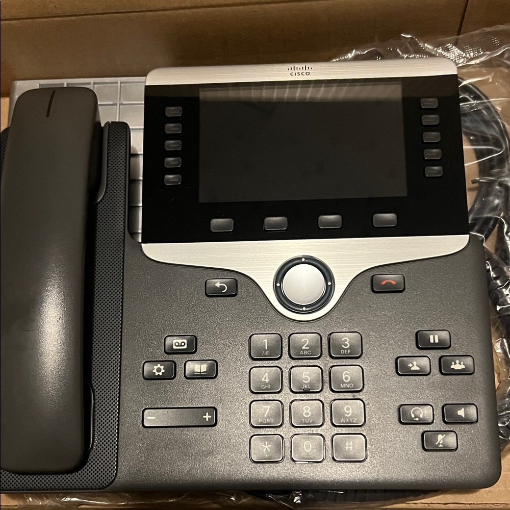 Cisco Black and Silver Office Phone